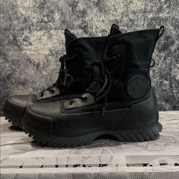 Converse black waterproof platform combat boots sneakers - Picture 3 of 8